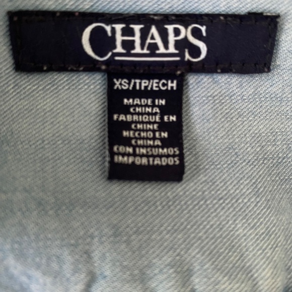 CHAPS Long Sleeved Denim Dress - Picture 9 of 9